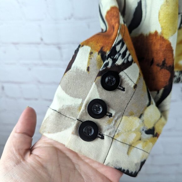 Chico's Black/White/Yellow/Orange Speckled Blazer - Small - Picture 3 of 7